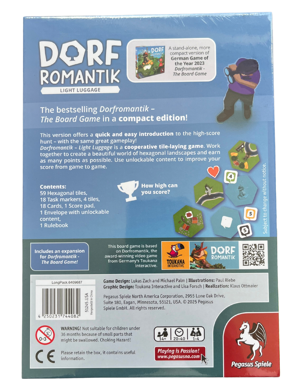 Dorfromantik Light Luggage game components