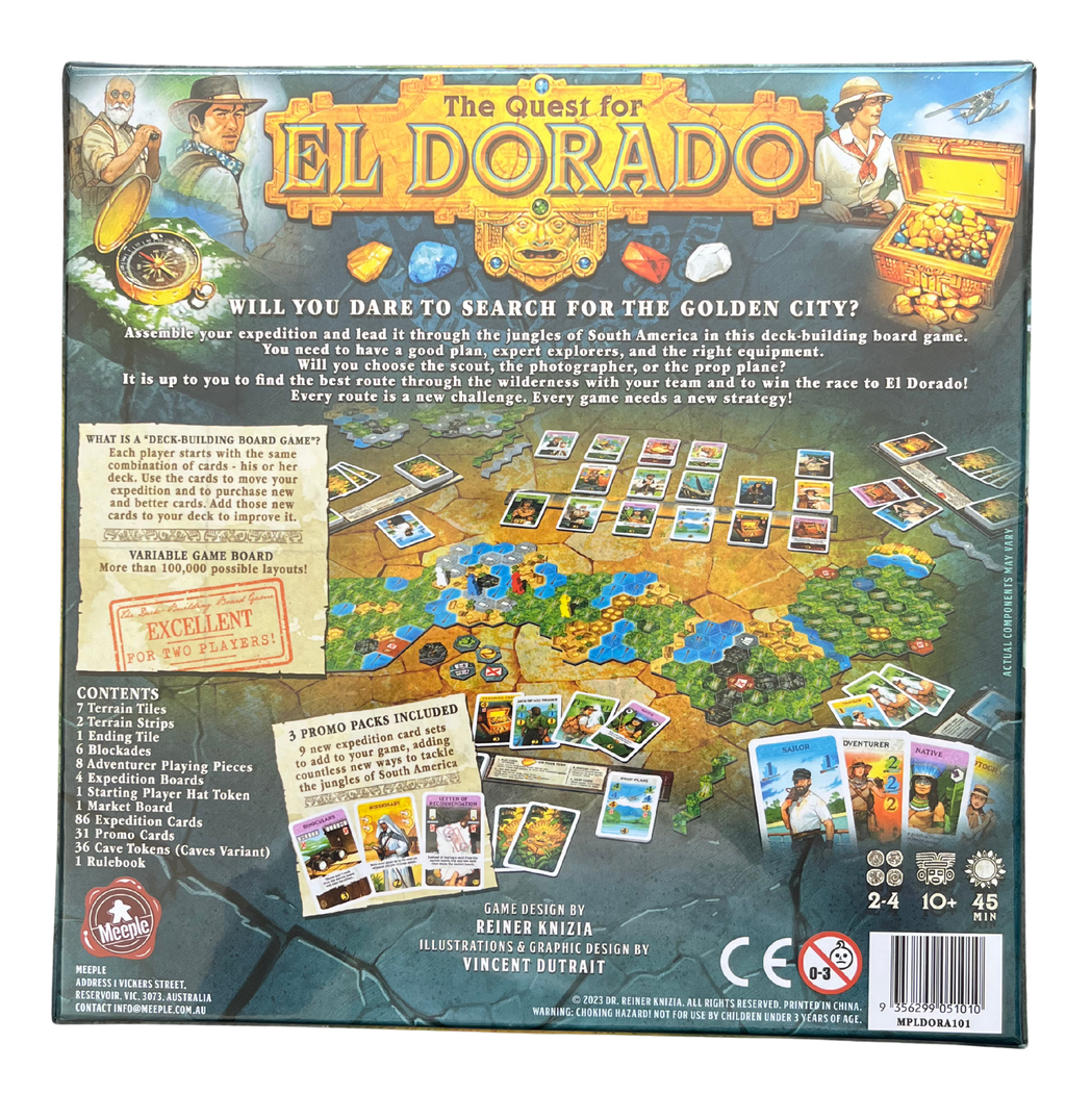 The Quest for El Dorado game components