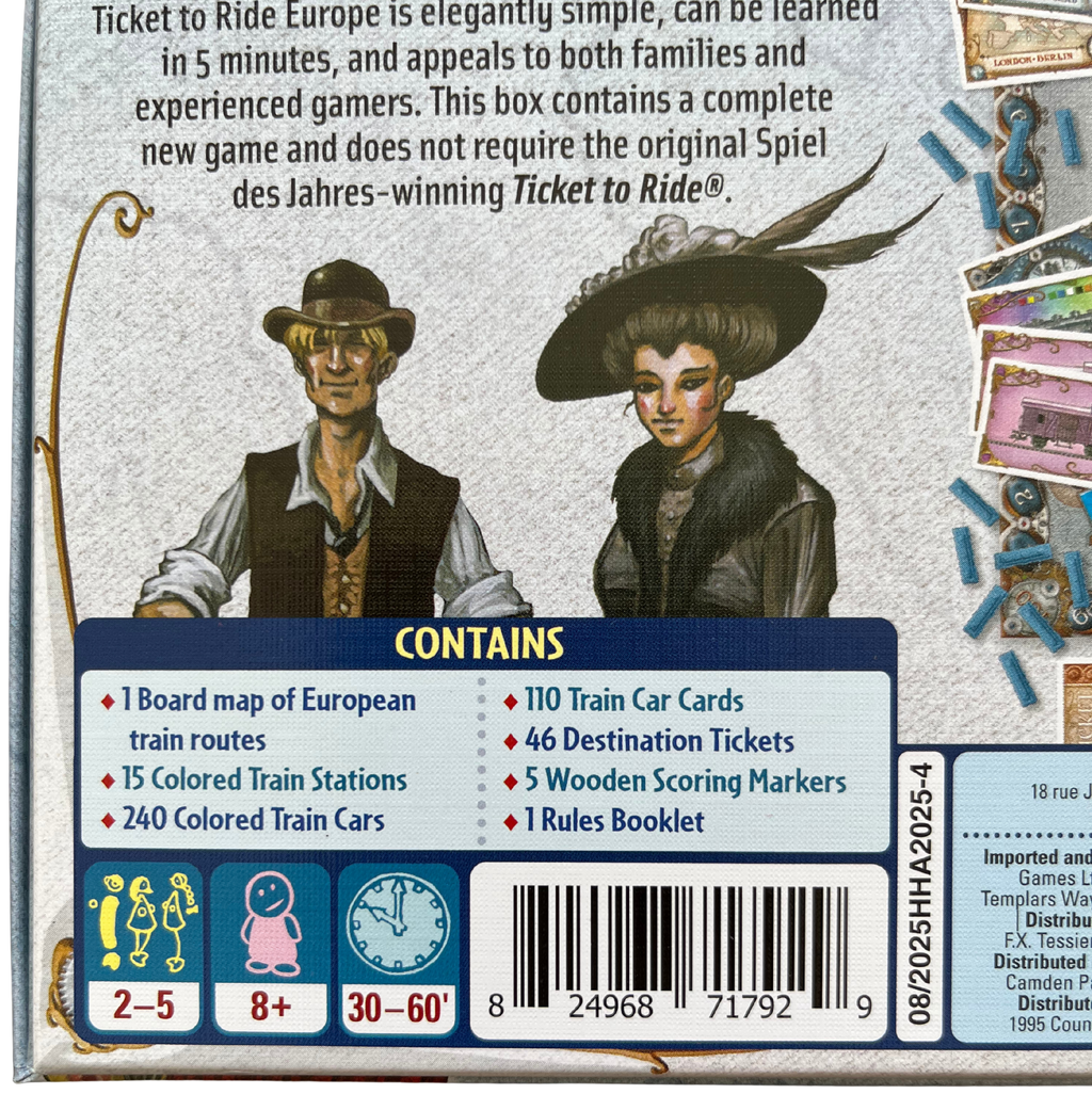 Ticket to Ride: Europe game components