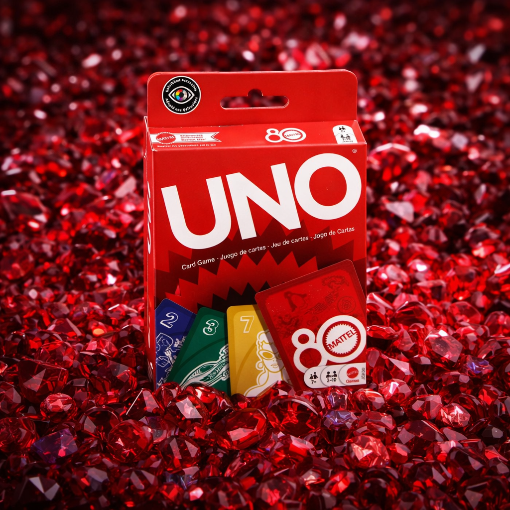 UNO – Mattel 80th Ruby Red Edition | Classic Card Game
